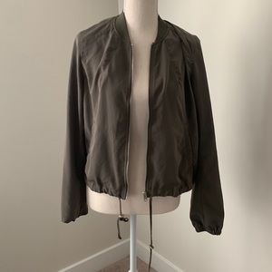 Olive bomber jacket
